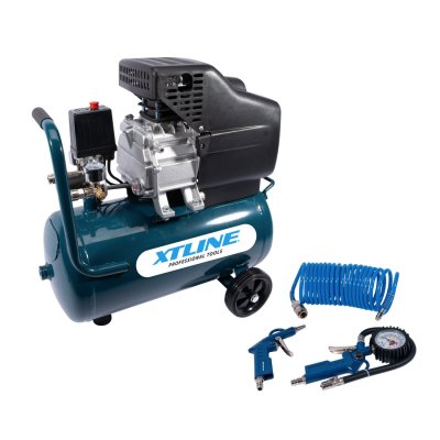 XTLINE Kompresor olejový 1500 W, 24 l + příslušenství (náhrada za XT2002SET)