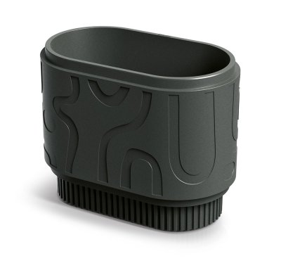 Květináč FOLKA ROUND CASE 60 cm- barva: tmavě šedá