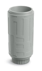 Květináč FOLKA ROUND HIGH 30 cm- barva: betonová šedá