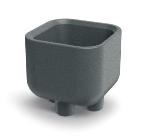 Květináč s nožičkami MOLTA SQUARE 40 cm - barva: granitová šedá