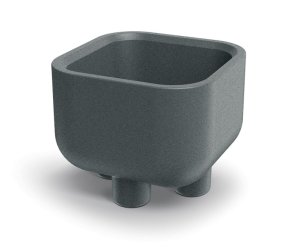 Květináč s nožičkami MOLTA SQUARE 48 cm - barva: granitová šedá