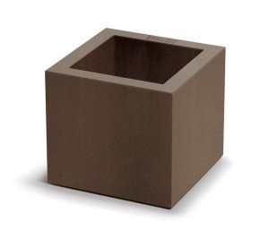 Květináč CUBLA SQUARE 22 cm - barva: rezavě hnědá