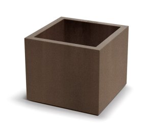 Květináč CUBLA SQUARE 38 cm - barva: rezavě hnědá