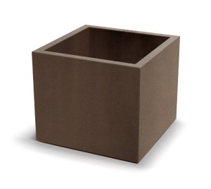 Květináč CUBLA SQUARE 47 cm - barva: rezavě hnědá