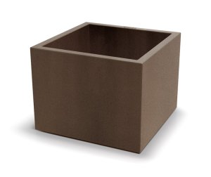 Květináč CUBLA SQUARE 58 cm - barva: rezavě hnědá