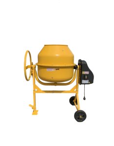 Stavební míchačka 180 L s ocelovým ozubením žlutá