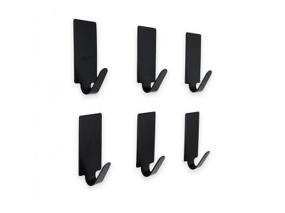 Věšák samolepící ČERNÝ MAT 15x35mm bal. 6ks ESO