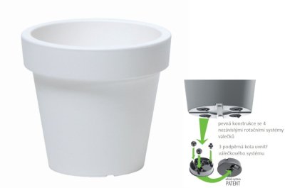 Květináč LOFLY 58,2 cm - barva: bílá