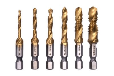Sada závitových vrtáků FESTA HSS, M3 - M10, sada 6 ks