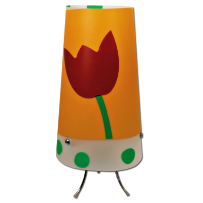 Max FC048-B12 Stolní lampa dětská oranžová - barevné kytičky