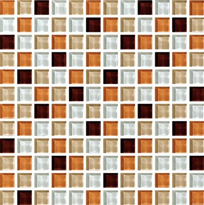 Mozaika ASHS240 skleněná hnědá bílá 29,7x29,7cm sklo