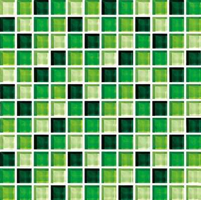 Mozaika CH4031 skleněná zelená 30x30cm sklo