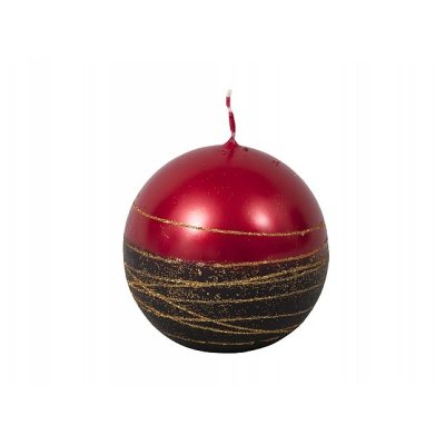 NG 95504čč Svíčka LUMINA GOLD KOULE metalická lesklá d8cm 80x80x80