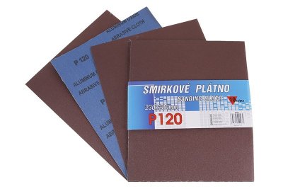 Plátno smirkové 230x280mm P120 10ks