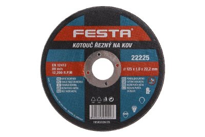 Kotouč řezný FESTA na kov 125x1. 0x22. 2mm