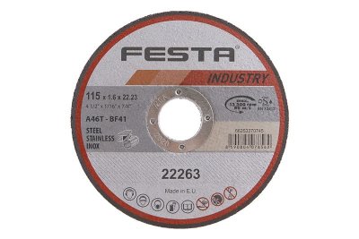 Kotouč řezný FESTA INDUSTRY na kov 115x1.6x22.2mm