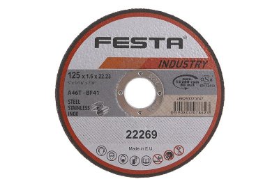 Kotouč řezný FESTA INDUSTRY na kov 125x1.6x22.2mm