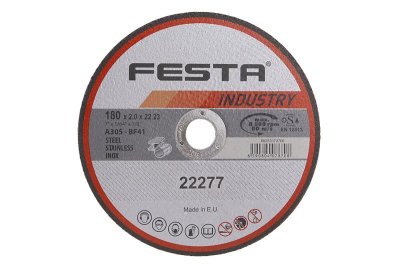 Kotouč řezný FESTA INDUSTRY na kov 180x2x22. 2mm