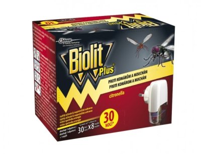 NG 5460 Odpařovač BIOLIT PLUS elektrický komáři a mouchy +náplň 31ml 63x112x89