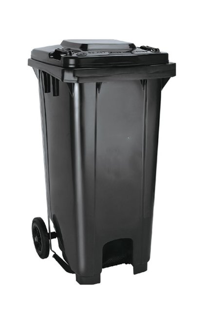 Max D240BP Popolnice 240 L čierna s pedálom