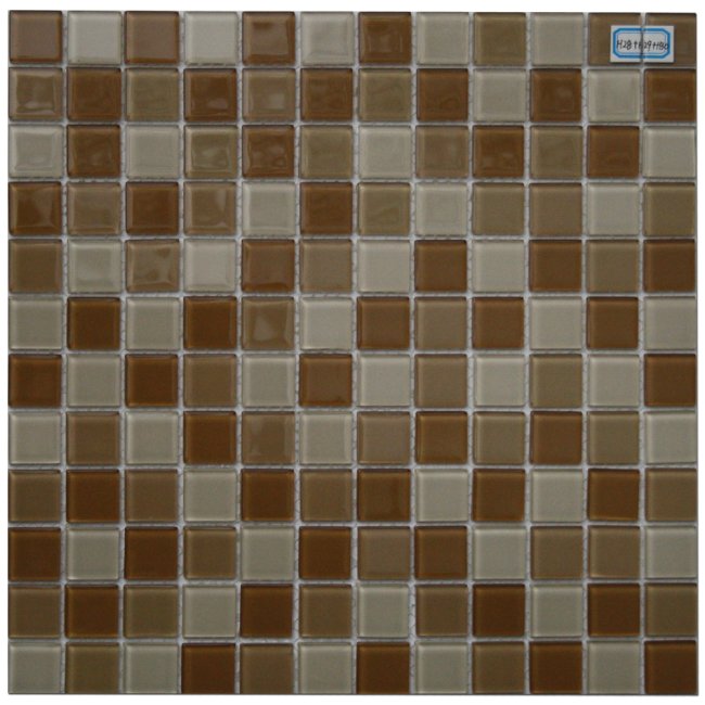 Maxwhite H28 plus H29 plus H30 Mozaika skleněná hnědá cappuccino latte 29,7x29,7cm sklo