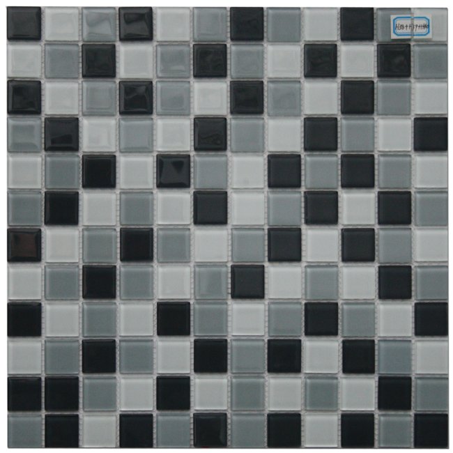 Maxwhite H38 plus H39 plus H40 Mozaika skleněná šedá světlá šedá tmavá černá 29,7x29,7cm sklo