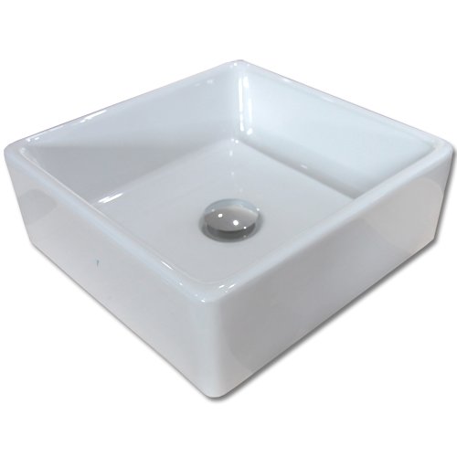 Maxwhite 8010 CREMONA Umývadlo keramické štvorcové na dosku 38x38x13cm