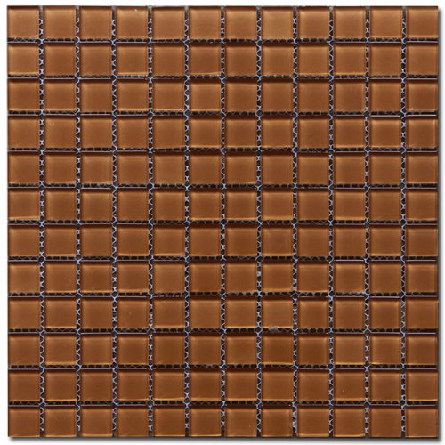 Maxwhite H26 Mozaika skleněná hnědá 29,7x29,7cm sklo