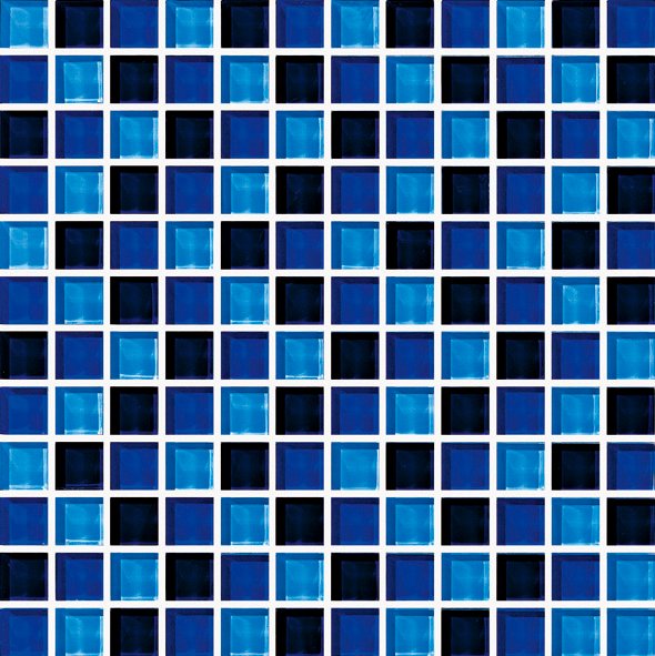 Maxwhite ASHS211 Mozaika skleněná modrá 29,7x29,7cm sklo