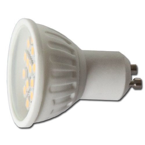 LED žárovka GU10 21xSMD 4.5W 3000-3500K teplá bílá  - warm white